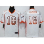 Youth Denver Broncos #18 Peyton Manning White Drift Fashion Stitched Nike NFL Football Jersey