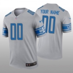 Men's Detroit Lions Custom Gray Inverted Legend Jersey