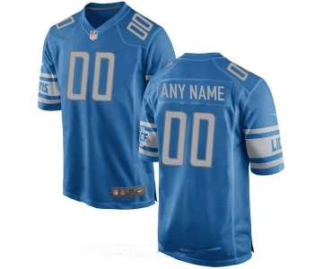 Men's Detroit Lions Nike Blue Custom Team Color Game Jersey