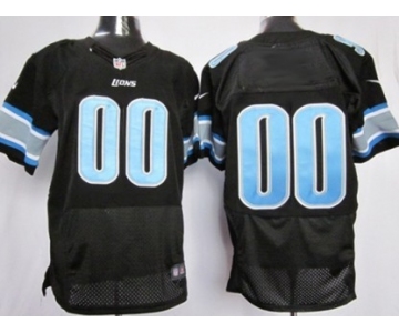 Men's Nike Detroit Lions Customized Black Elite Jersey