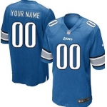 Men's Nike Detroit Lions Customized Light Blue Game Jersey