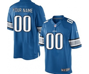 Men's Nike Detroit Lions Customized Light Blue Limited Jersey
