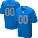 Men's Nike Detroit Lions Customized Navy Blue Elite Jersey