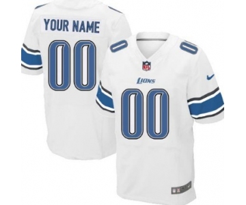 Men's Nike Detroit Lions Customized White Elite Jersey