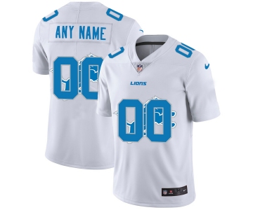 Nike Detroit Lions Customized White Team Big Logo Vapor Untouchable Limited Jersey