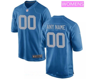 Women's Detroit Lions Nike Royal Custom Alternate Game Jersey