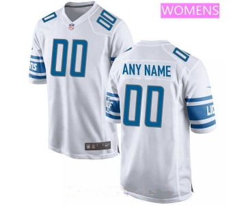 Women's Detroit Lions Nike White Custom Game Jersey