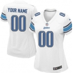 Women's Nike Detroit Lions Customized White Limited Jersey