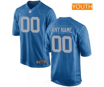 Youth Detroit Lions Nike Royal Custom Alternate Game Jersey