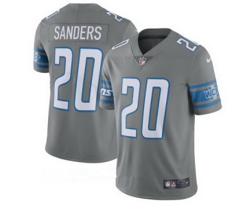 Men's Detroit Lions #20 Barry Sanders Nike Steel 2017 Color Rush Limited Jersey