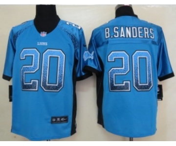 Nike Detroit Lions #20 Barry Sanders Drift Fashion Blue Elite Jersey