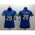 Nike Detroit Lions #20 Barry Sanders Light Blue Limited Womens Jersey