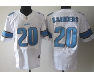 Nike Detroit Lions #20 Barry Sanders White Elite Jersey