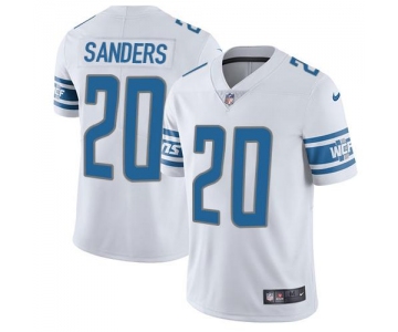 Nike Lions #20 Barry Sanders White Men's Stitched NFL Limited Jersey