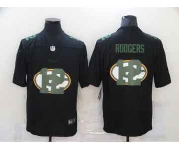 Men's Green Bay Packers #12 Aaron Rodgers Black 2020 Shadow Logo Vapor Untouchable Stitched NFL Nike Limited Jersey