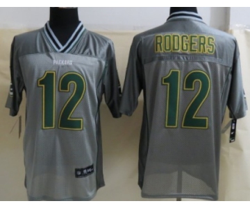 Nike Green Bay Packers #12 Aaron Rodgers 2013 Gray Vapor Elite Jersey