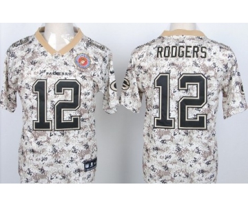 Nike Green Bay Packers #12 Aaron Rodgers 2013 USMC Camo Elite Jersey