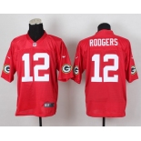 Nike Green Bay Packers #12 Aaron Rodgers 2014 QB Red Elite Jersey
