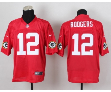 Nike Green Bay Packers #12 Aaron Rodgers 2014 QB Red Elite Jersey
