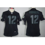 Nike Green Bay Packers #12 Aaron Rodgers Black Impact Limited Womens Jersey