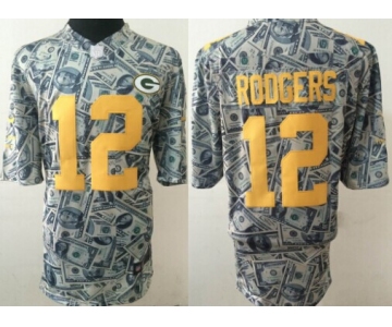 Nike Green Bay Packers #12 Aaron Rodgers Dollars Fashion Elite Jersey
