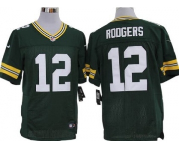 Nike Green Bay Packers #12 Aaron Rodgers Green Elite Jersey