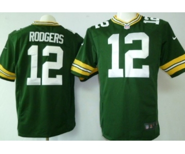 Nike Green Bay Packers #12 Aaron Rodgers Green Game Jersey