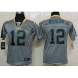 Nike Green Bay Packers #12 Aaron Rodgers Lights Out Gray Kids Jersey