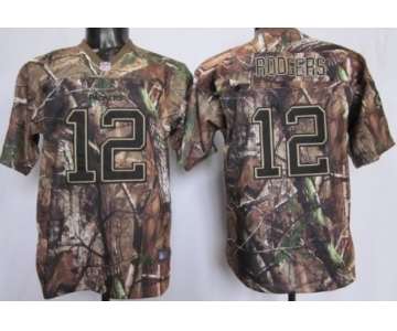 Nike Green Bay Packers #12 Aaron Rodgers Realtree Camo Kids Jersey
