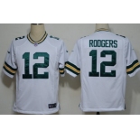 Nike Green Bay Packers #12 Aaron Rodgers White Game Jersey