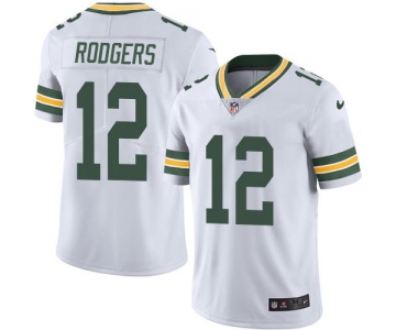 Nike Green Bay Packers #12 Aaron Rodgers White Men's Stitched NFL Vapor Untouchable Limited Jersey