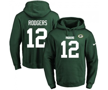 Nike Packers #12 Aaron Rodgers Green Name & Number Pullover NFL Hoodie