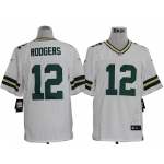 Size 60 4XL-Aaron Rodgers Green Bay Packers #12 White Stitched Nike Elite NFL Jerseys