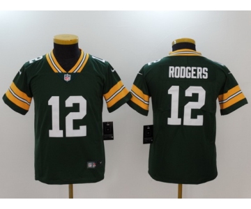 Youth Green Bay Packers #12 Aaron Rodgers Green 2017 Vapor Untouchable Stitched NFL Nike Limited Jersey