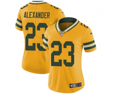 Nike Packers #23 Jaire Alexander Yellow Women's Stitched NFL Limited Rush Jersey
