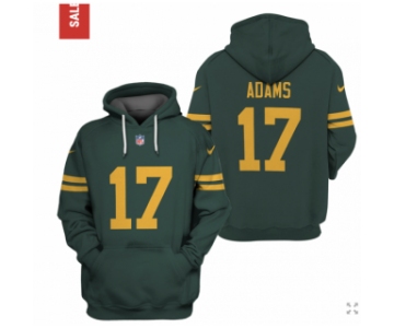 Men's Green Bay Packers #17 Davante Adams 2021 Green Pullover Hoodie