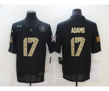 Men's Green Bay Packers #17 Davante Adams Black Camo 2020 Salute To Service Stitched NFL Nike Limited Jersey