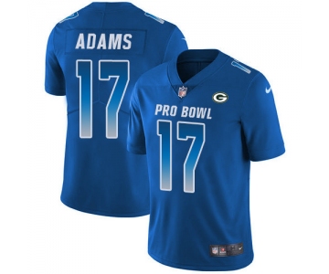 Nike Green Bay Packers #17 Davante Adams Royal Men's Stitched NFL Limited NFC 2019 Pro Bowl Jersey