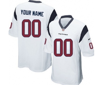 Kids' Nike Houston Texans Customized White Limited Jersey