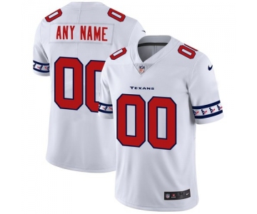 Men's Houston Texans Custom Nike White Team Logo Vapor Limited NFL Jersey