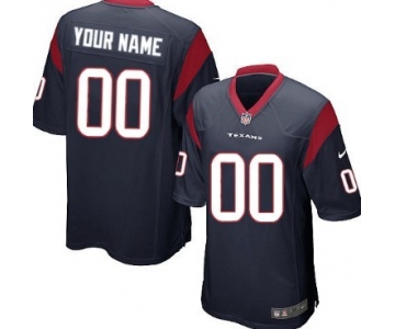Men's Nike Houston Texans Customized Blue Game Jersey