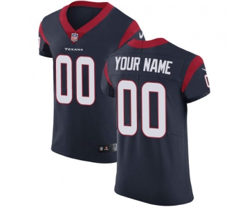 Men's Nike Houston Texans Customized Navy Blue Team Color Vapor Untouchable Custom Elite NFL Jersey