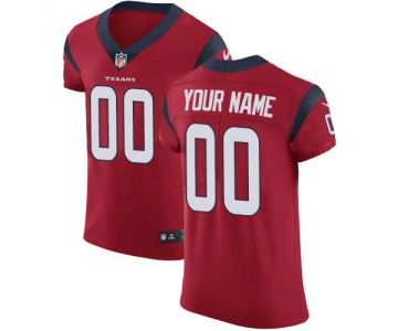 Men's Nike Houston Texans Customized Red Alternate Vapor Untouchable Custom Elite NFL Jersey