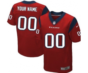 Men's Nike Houston Texans Customized Red Elite Jersey