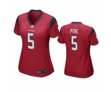 Women’s Houston Texans #5 Jalen Pitre Red Game Jersey