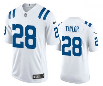 Men's Indianapolis Colts #28 Jonathan Taylor White 2020 Vapor Untouchable Stitched NFL Nike Limited Jersey