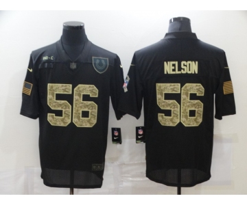 Men's Indianapolis Colts #56 Quenton Nelson Black Camo 2020 Salute To Service Stitched NFL Nike Limited Jersey