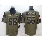Men's Indianapolis Colts #56 Quenton Nelson Nike Olive 2021 Salute To Service Limited Player Jersey