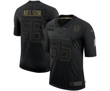 Nike Colts 56 Quenton Nelson Black 2020 Salute To Service Limited Jersey