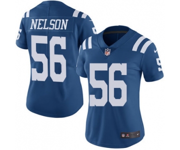 Nike Colts #56 Quenton Nelson Royal Blue Women's Stitched NFL Limited Rush Jersey